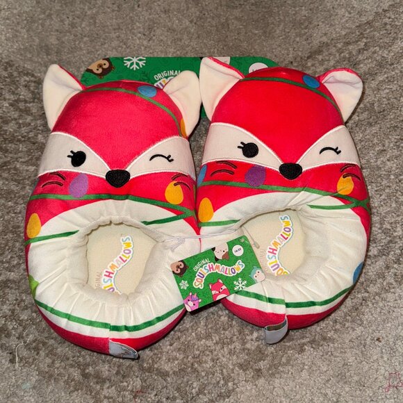 Squishmallows - Festive Fox Slippers (Ladies Size 8/9) - NWT - Picture 1 of 2
